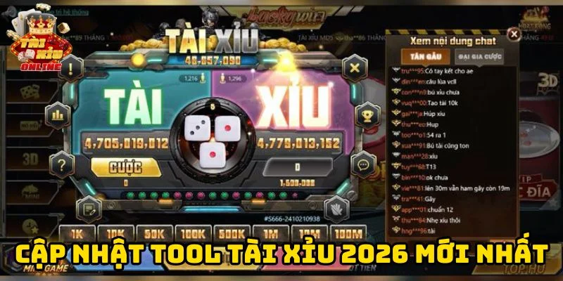 Cập nhật Tool Tài Xỉu 2026 Mới Nhất mới nhất