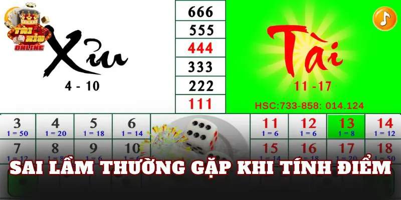 Sai lầm thường gặp khi tính điểm