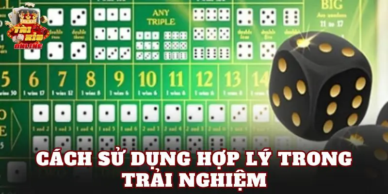 Cách sử dụng hợp lý trong trải nghiệm