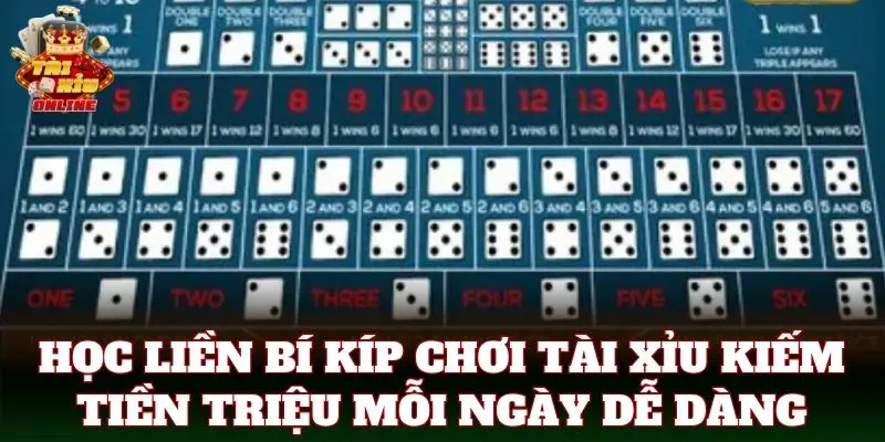 Học liền bí kíp chơi tài xỉu kiếm tiền triệu mỗi ngày dễ dàng