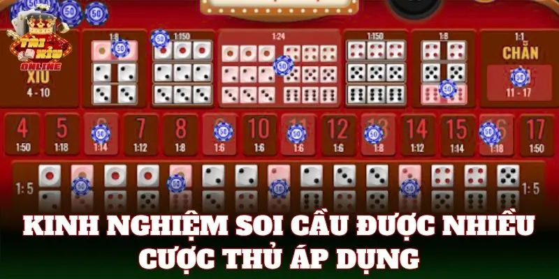 Kinh nghiệm soi cầu được nhiều cược thủ áp dụng