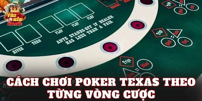 Cách chơi poker texas theo từng vòng cược